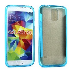 Samsung Galaxy S5 i9600 Crystal Clear Hybrid Case (Blue Clear)